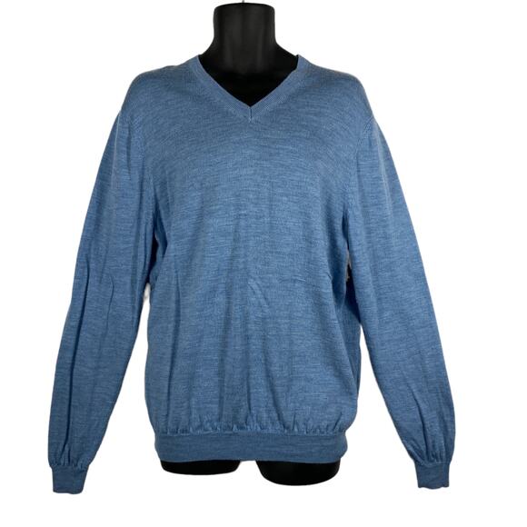 Joseph Abboud Blue Men's 100% Fine Merino Wool Sweater Size XL